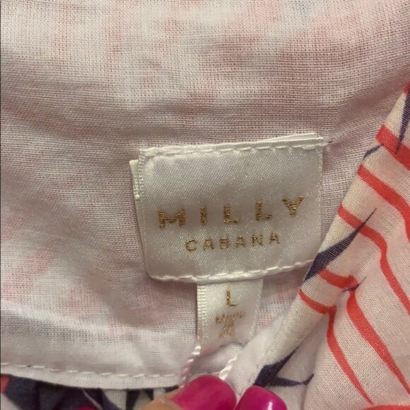 Milly cabana Valetta dress whmul size large - Picture 4 of 6